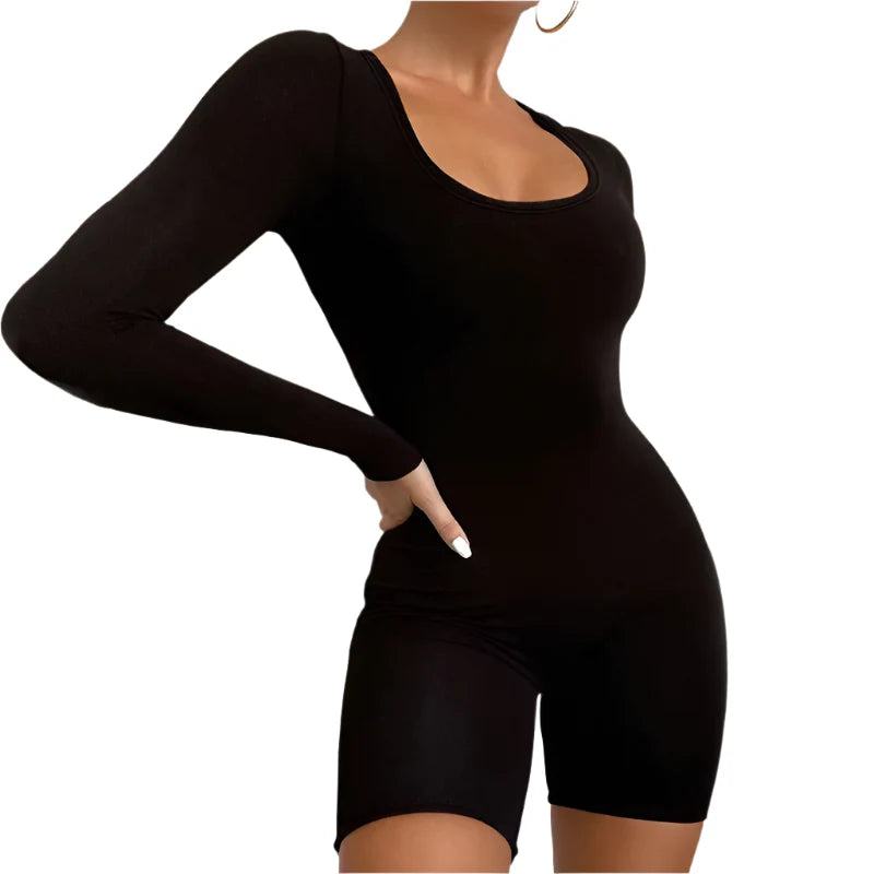 Autumn Black Jumpsuit: Paris Chic